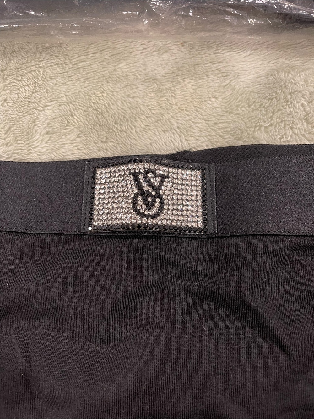 Victoria's Secret Black Longline Bra and panty set with Rhinestone Accent NWT - Picture 8 of 9